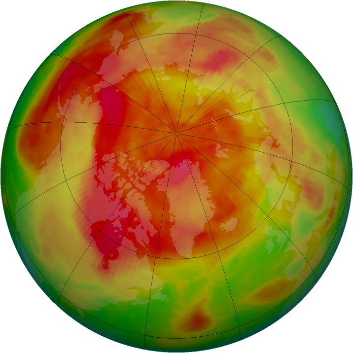 Arctic ozone map for 27 April 1982